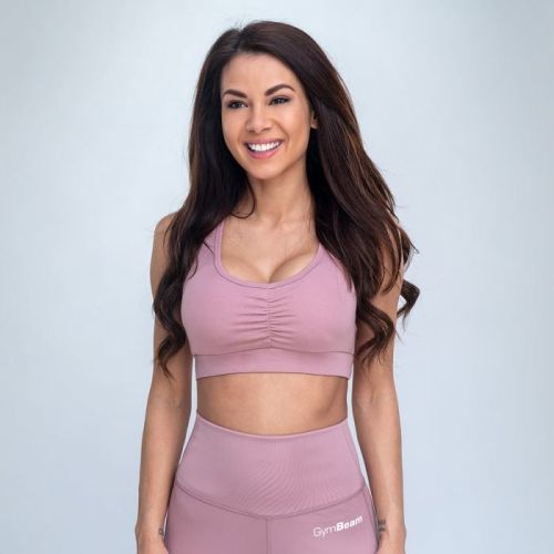 GymBeam Športová podprsenka Fave Dusty Rose  M