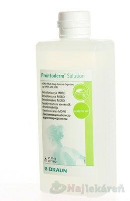 B.BRAUN PRONTODERM SOLUTION, roztok, antimikrobiálna bariéra 500 ml