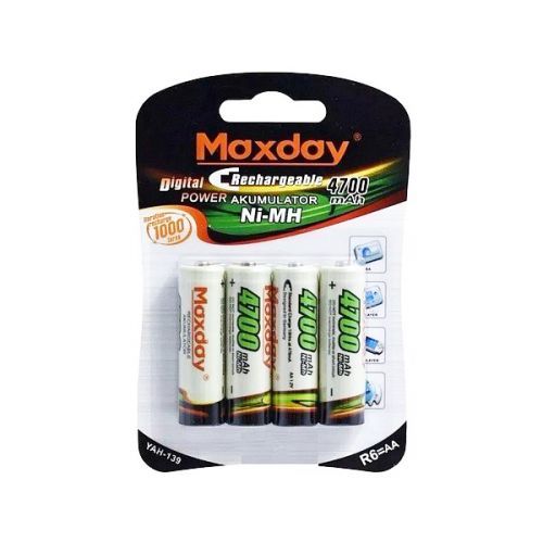 Nabíjacie batérie Maxday 4700 mAh AA 4ks