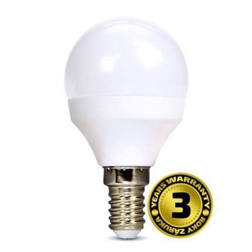 Solight LED žiarovka, miniglobe, 6W, E14, 4000K, 510lm, biele prevedenie