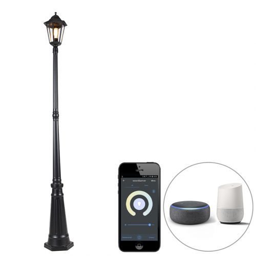 Smart buitenlantaarn zwart 200 cm IP44 incl. Wifi ST64 - Havana