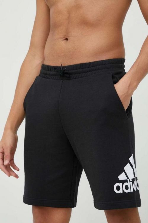 Bavlnené šortky adidas pánske, čierna farba