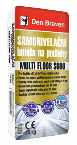 DEN BRAVEN - Samonivelačná hmota MULTI FLOOR S600 šedá 25 kg