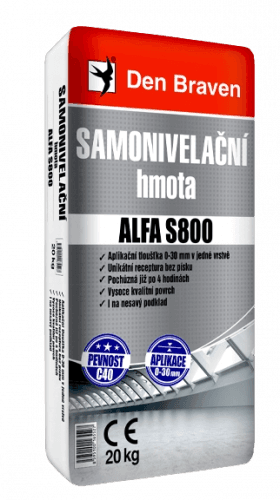 DEN BRAVEN - Samonivelačná hmota ALFA S800 šedá 25 kg