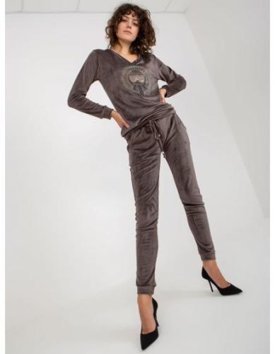 Dámska súprava s aplikáciou LUCIE tmavo šedá