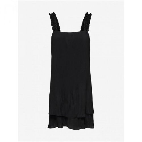 Black Short Pleated Shoulder Dress JDY Lila - Women