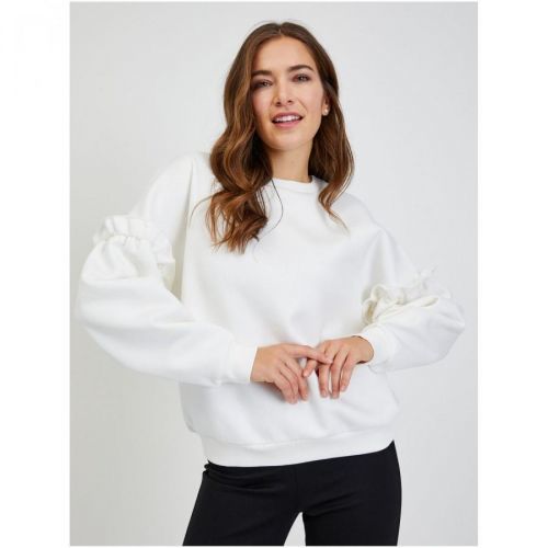 White Women's Oversize Sweatshirt with Balloon Sleeves ORSAY - Women