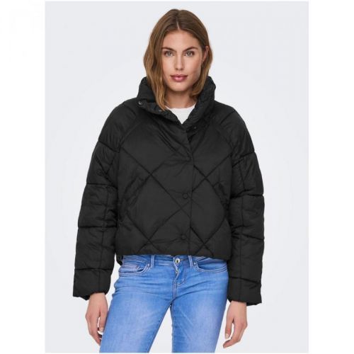 Black Ladies Quilted Jacket ONLY Carol - Women