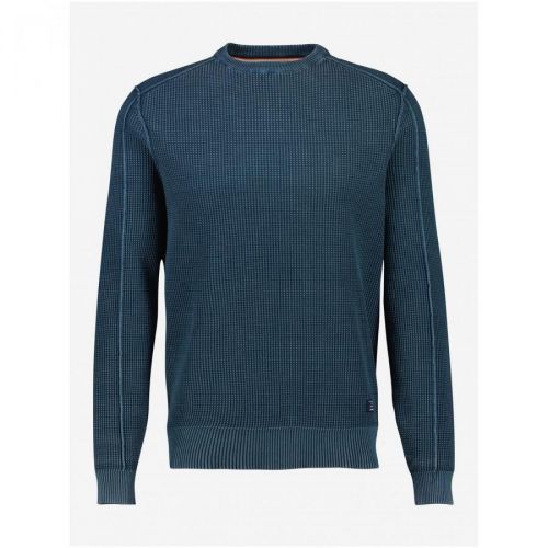 Dark blue men's basic sweater LERROS - Men