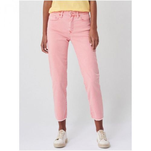 Pink Women's Shortened Slim Fit Jeans Jeans True - Women