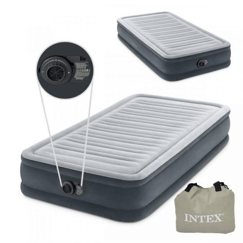 Nafukovací matrace s automatickou pumpou COMFORT šedá