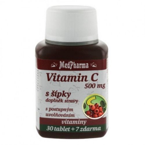 MEDPHARMA Vitamín C 500 mg so šípkami 37 tabliet