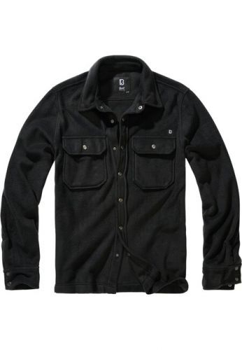 Brandit Jeff Fleece Shirt Long Sleeve black - S