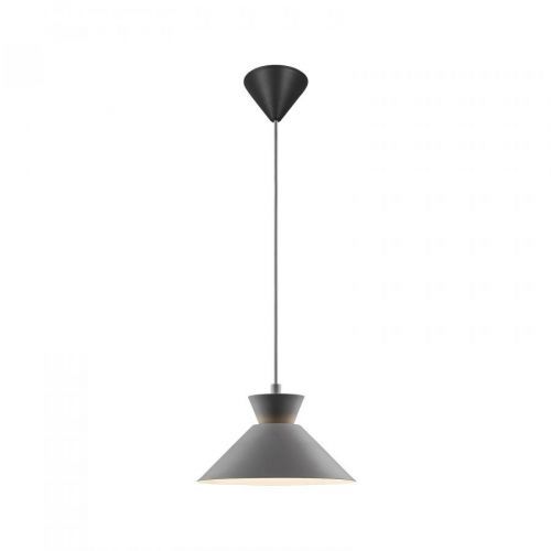 Závesné svietidlo Dial kovové tienidlo sivá Ø 25cm