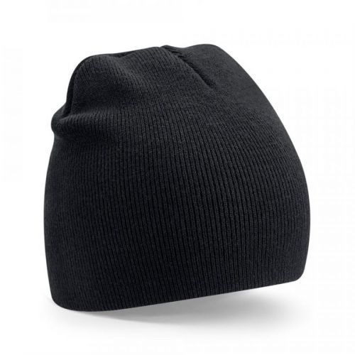 Beechfield Klasická recyklovaná čiapka Beanie - Čierna