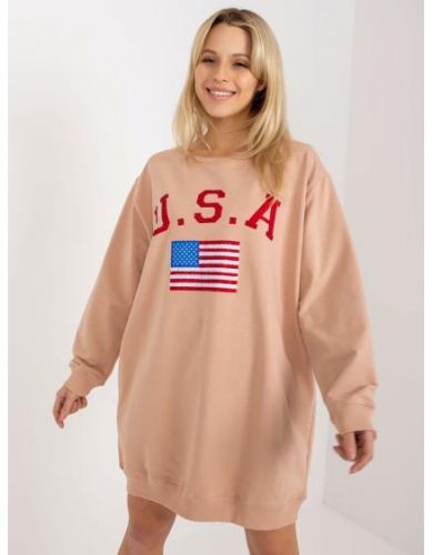 Dámska mikina s potlačou NANA béžová