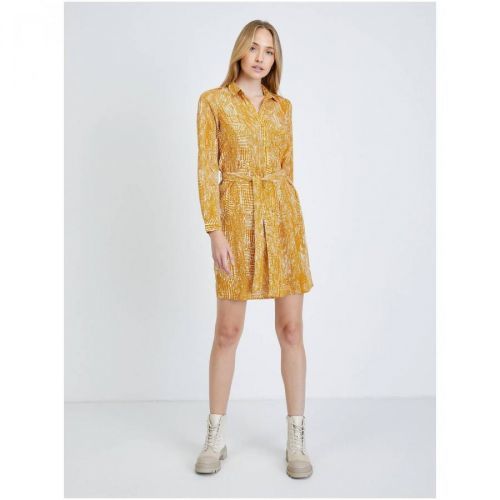Yellow patterned shirt dress VERO MODA Vibe