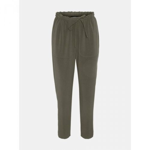 Khaki truncated trousers VERO MODA