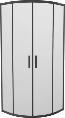 MEXEN - Rio sprchovací kút štvrťkruh 90 x 90 cm, dekor, čierna 863-090-090-70-30