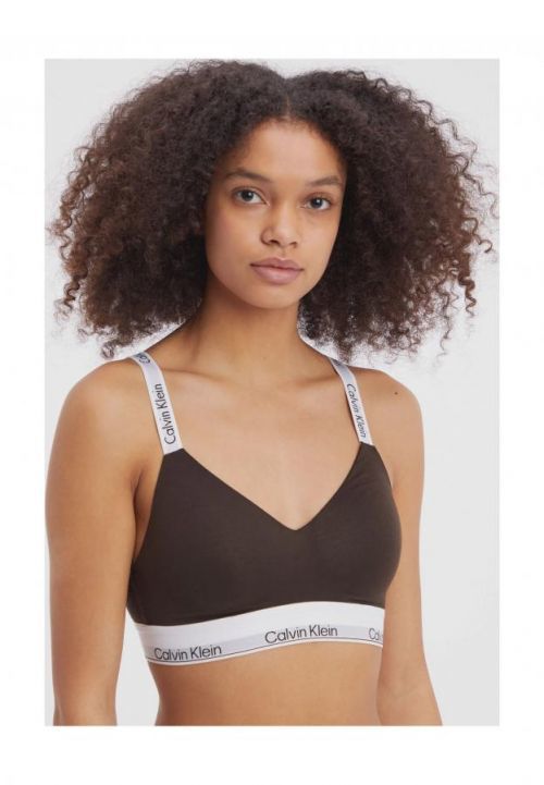 Dámska podprsenka QF7030E BKC tm.hnedá Calvin Klein M tmavě hnědá