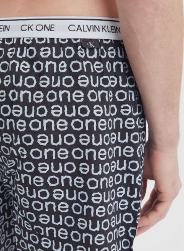 Pánske kraťasy na spanie NM1868E 5US tm.modrá s potlačou - Calvin Klein M tm.modrá potiskem