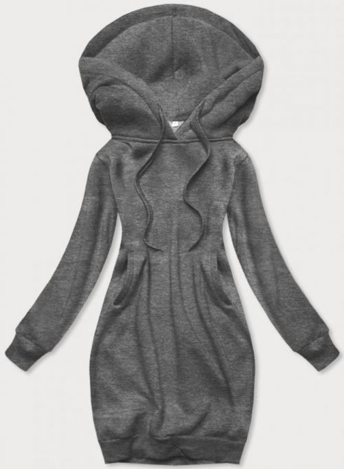 Tmavosivá dlhá tepláková mikina (YS10005-5) šedá S (36)