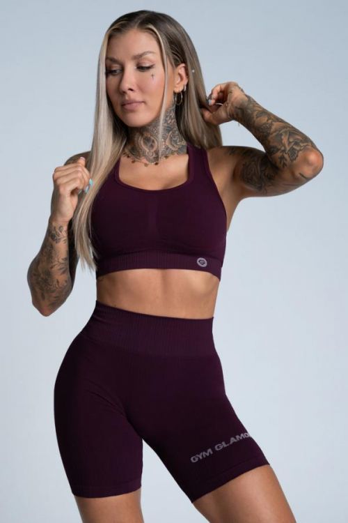 Dámska šport podprsenka Push Up 322 - Gym Glamour L vínová