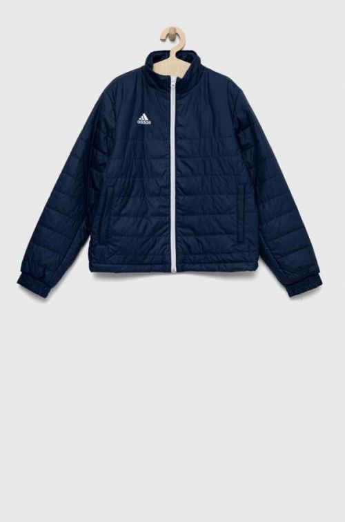 Detská bunda adidas Performance tmavomodrá farba