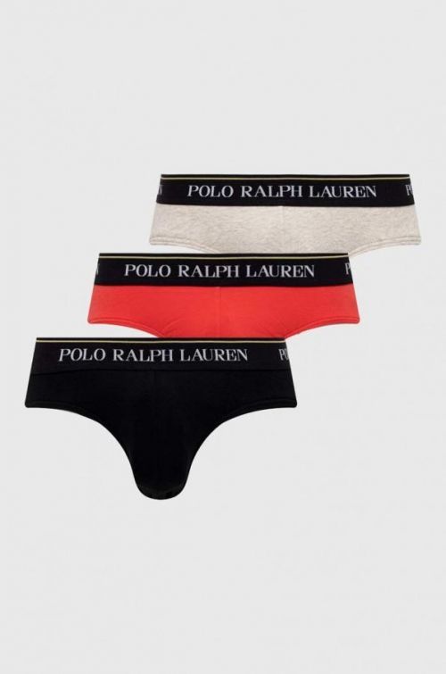 Slipy Polo Ralph Lauren 3-pak pánske, čierna farba