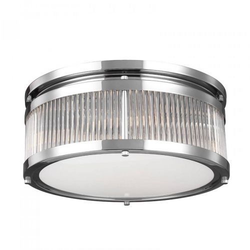 Stropné LED svetlo Paulson IP44 chróm Ø 38,1 cm