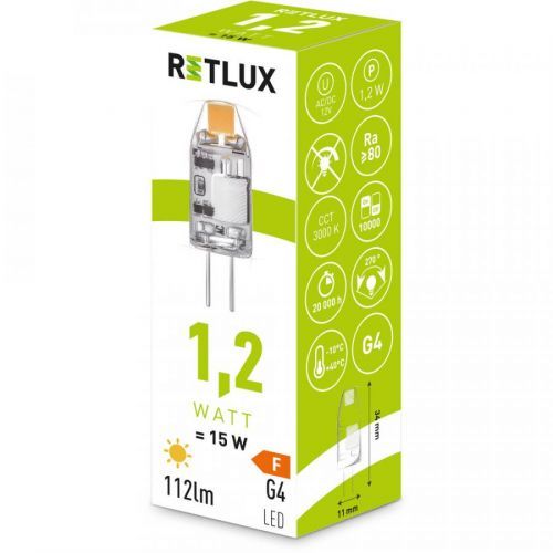 RLL 456 G4 1,2 W LED COB 12V WW RETLUX
