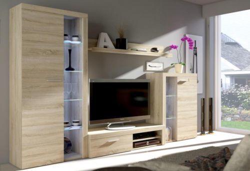Expedo Obývacia stena KLOK, 270x190x40, sonoma