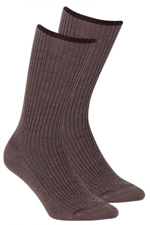 Vzorované ponožky Akryl/Vlna W.957 COCOA UNI