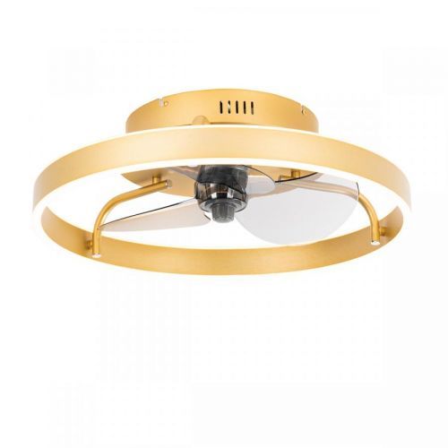 Plafondventilator messing incl. LED met afstandsbediening - Maddy