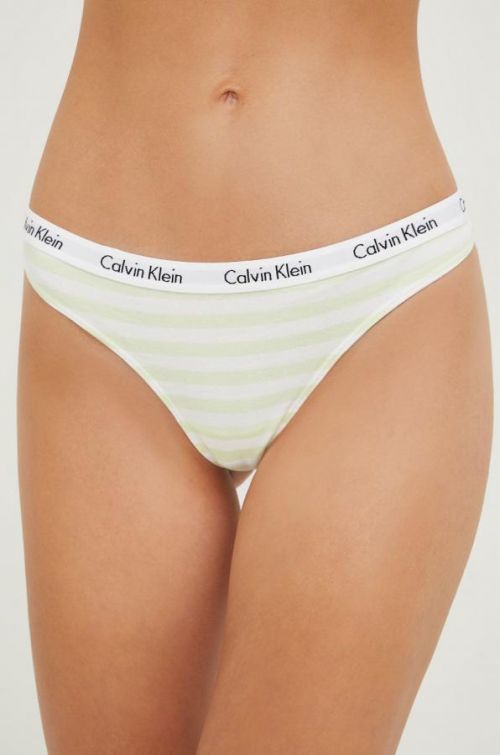 Dámske tangá D1617E 5XE biela / žltá - Calvin Klein XS žlutá-bílá