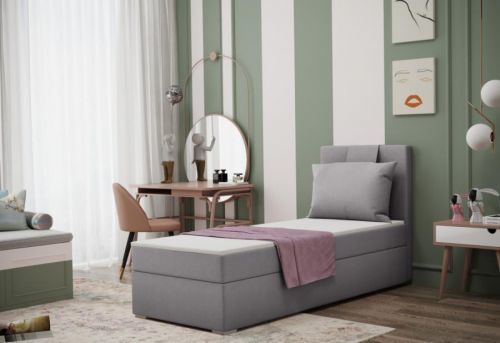 Expedo Čalúnená posteľ boxspring MIRANDA + topper, 90x200, soro 90, pravá