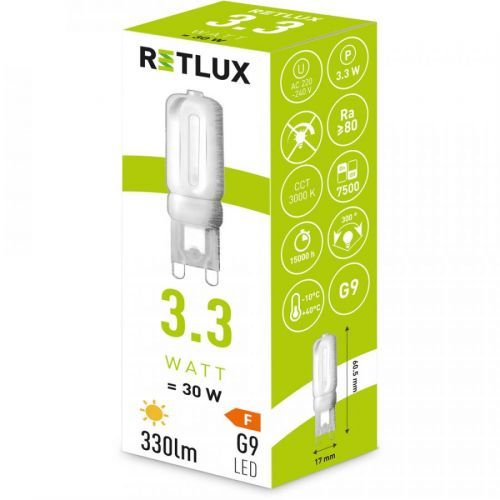 RLL 460 G9 3,3 W LED WW RETLUX