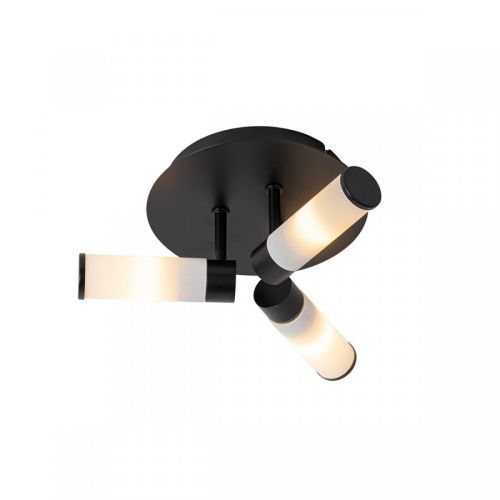 Moderne badkamer plafondlamp zwart 3-lichts IP44 - Bath
