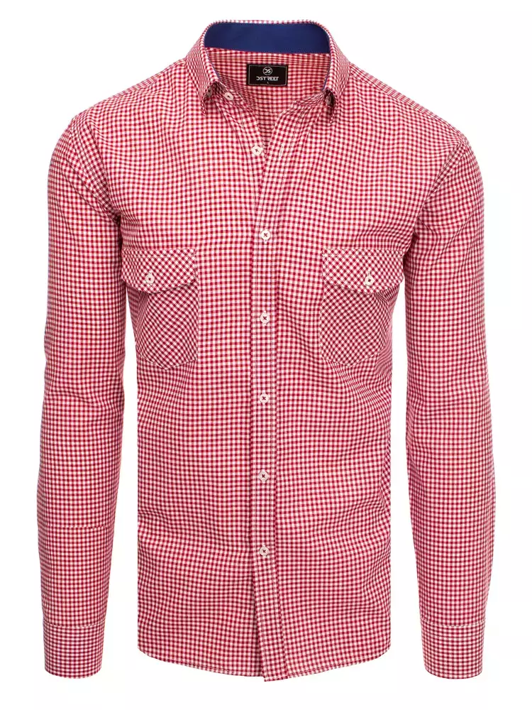 Károvaná pánska košeľa.