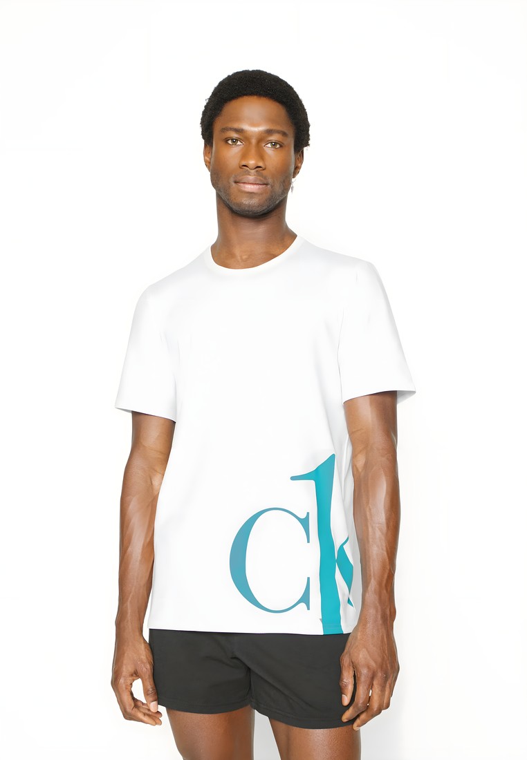 Pánske tričko NM1904E - 1W8 - biela - Calvin Klein M biela