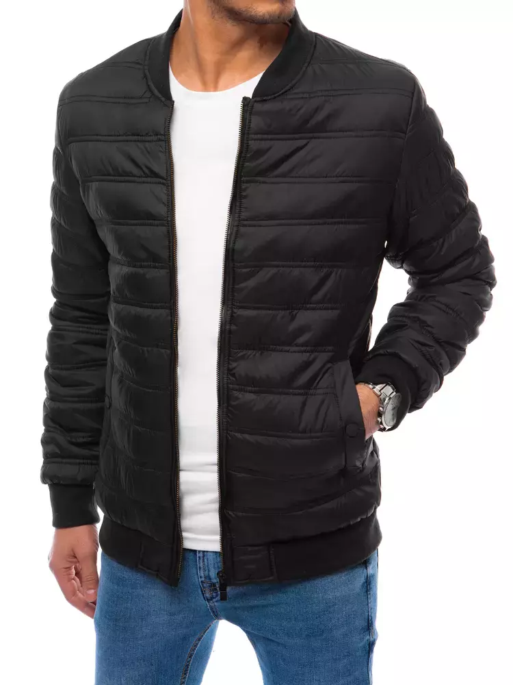 Pánska čierna bomber bunda