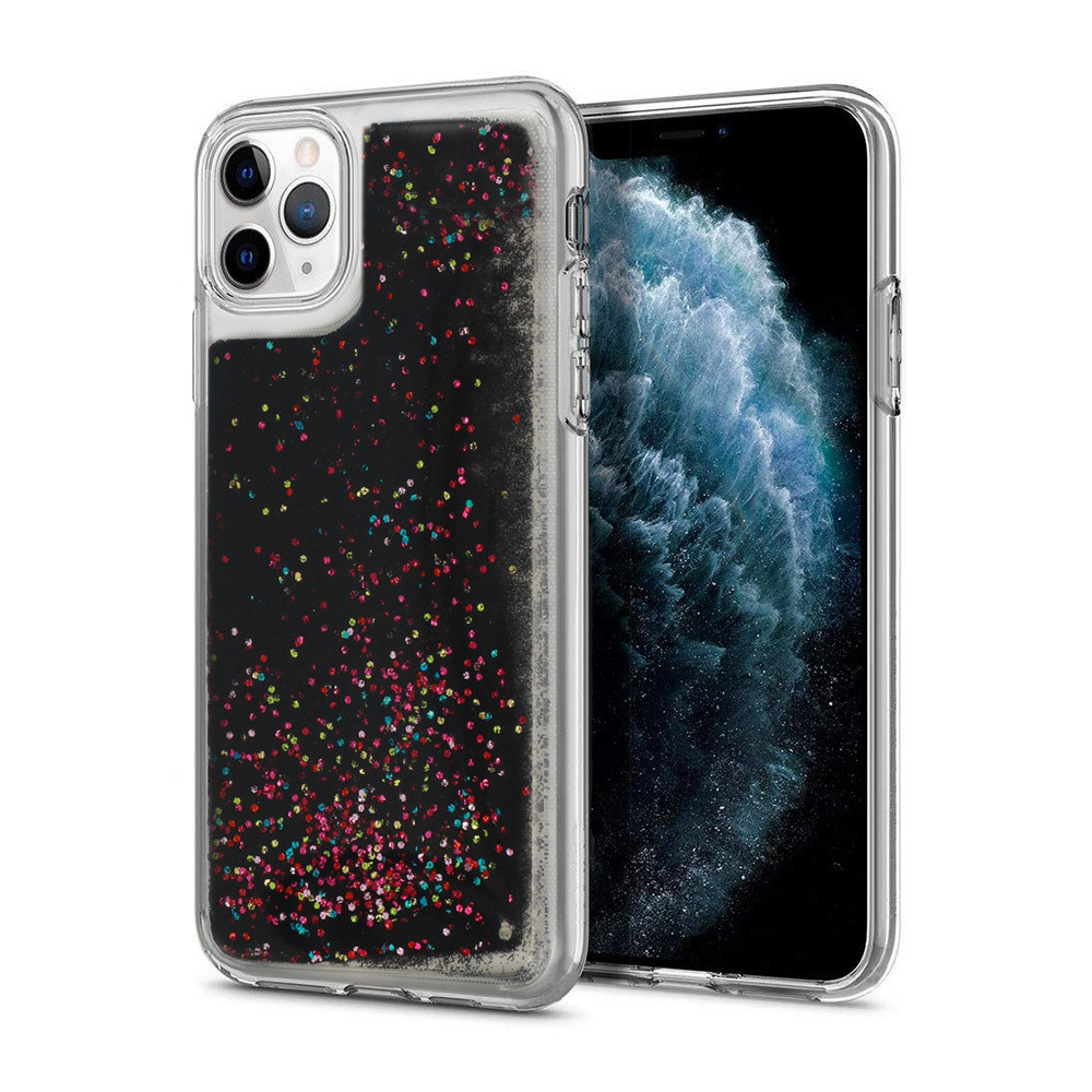 IZMAEL Samsung Galaxy A6 2018 Puzdro presýpacie trblietky  KP23452 čierna