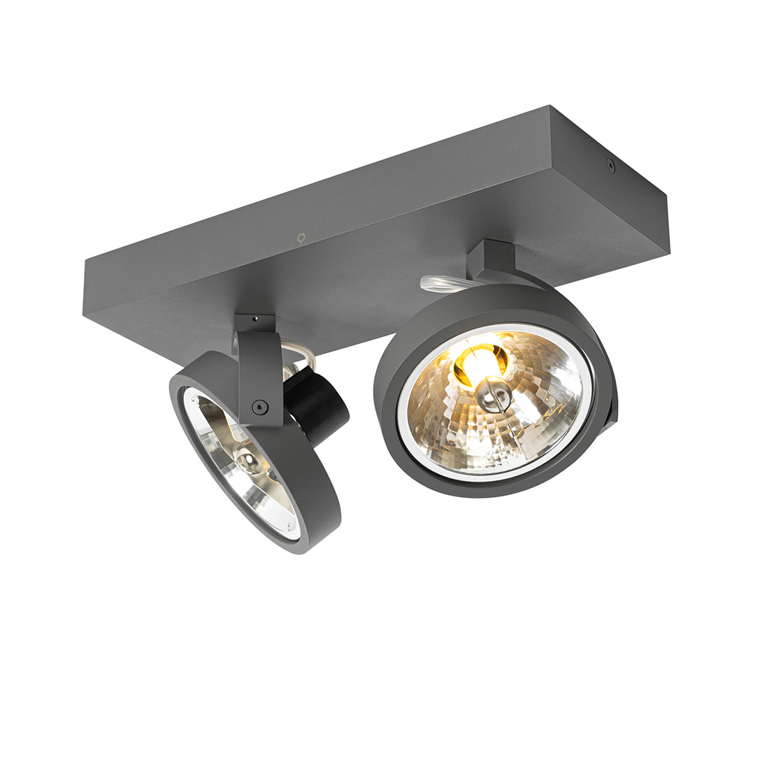 Design spot grijs verstelbaar 2-lichts - Go