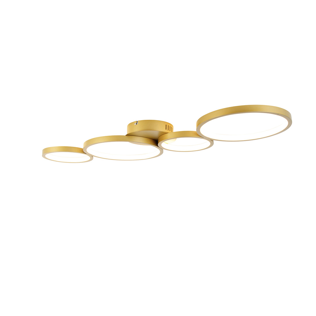 Plafondlamp goud incl. LED 3 staps dimbaar 4-lichts - Lupolo