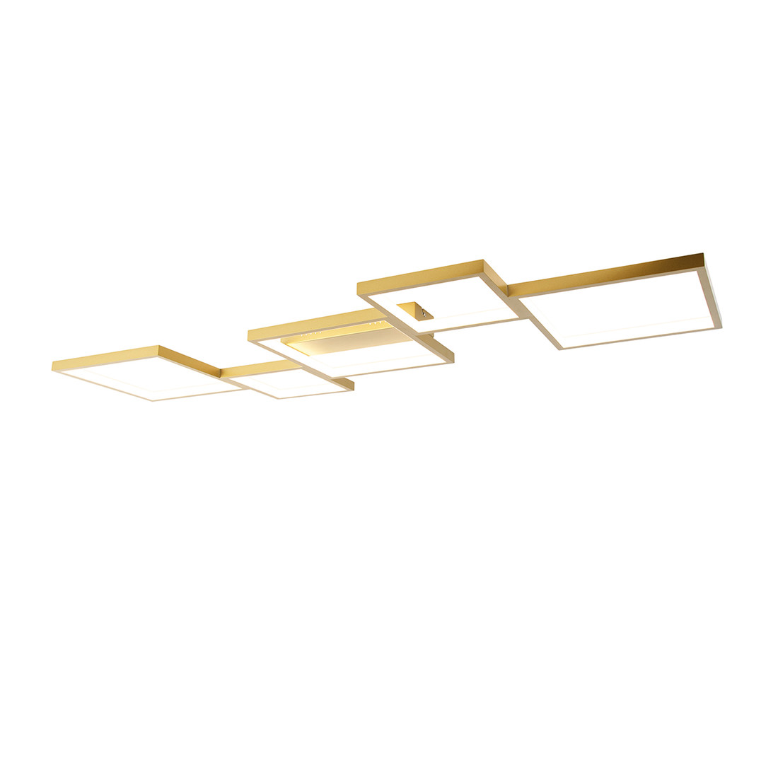 Plafondlamp goud incl. LED 3 staps dimbaar 5-lichts - Lejo