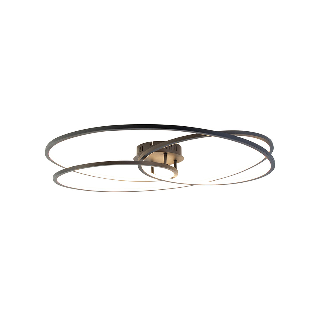 Plafondlamp zwart 78 cm incl. LED 3 staps dimbaar - Rowin