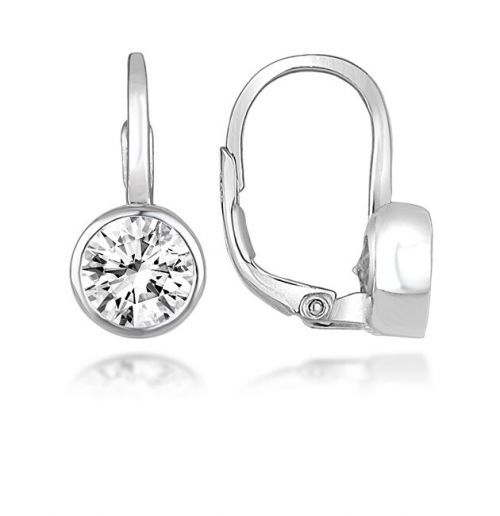 Brilio Silver Trblietavé strieborné náušnice so zirkónmi LME276