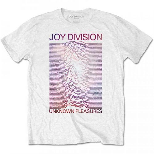 Joy Division - Tričko Space - Unknown Pleasures Gradient - Muž, Unisex, Biela, S