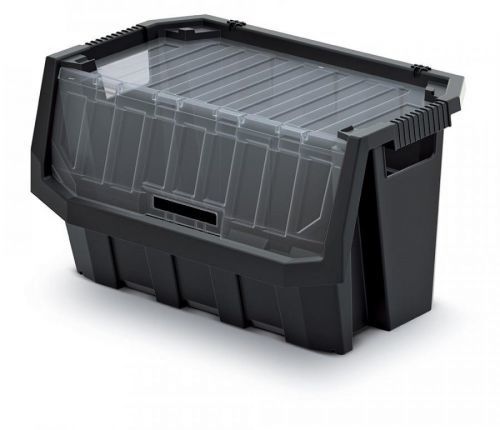 Plastový úložný box uzavíratelný TRUKMAX PLUS černý