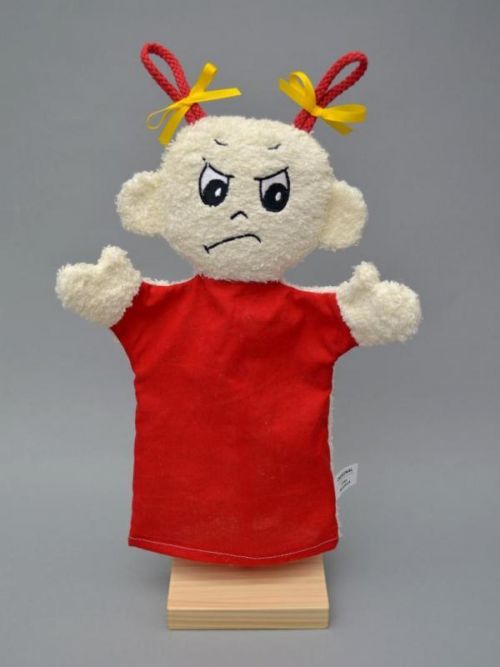 Moravská ústředna maňásek emoce zlost 30 cm